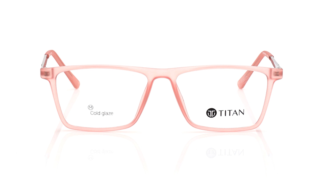 Peach Rectangle Eyeglasses for Men