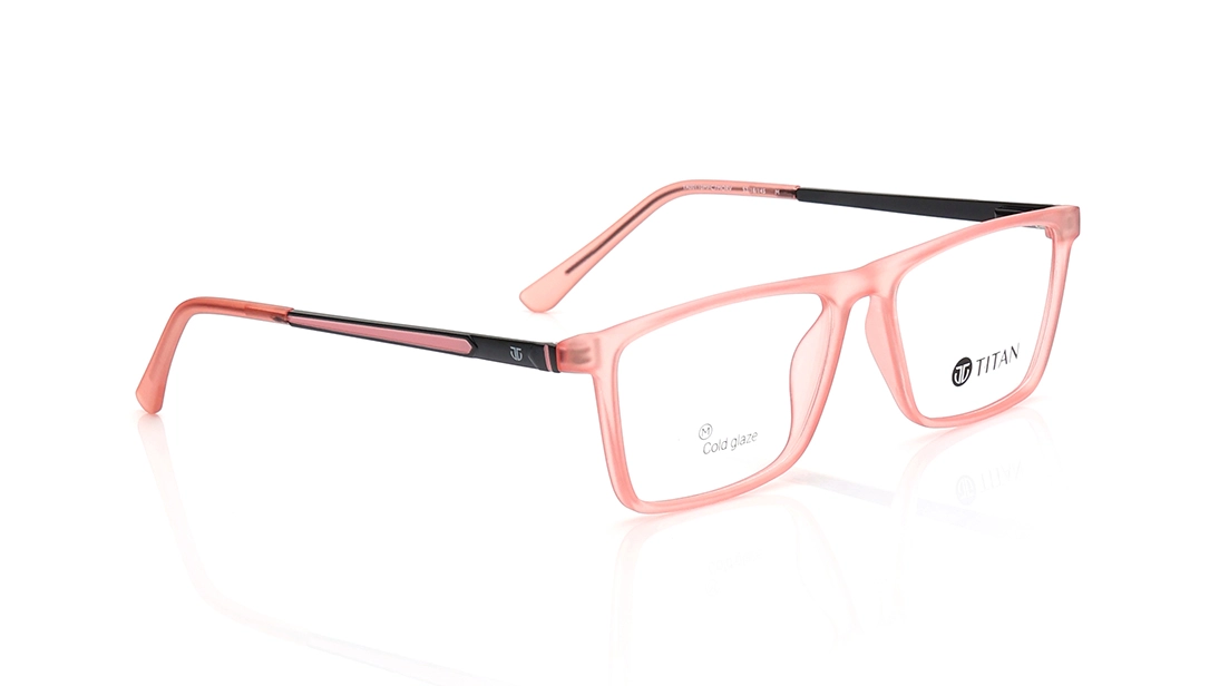 Peach Rectangle Eyeglasses for Men