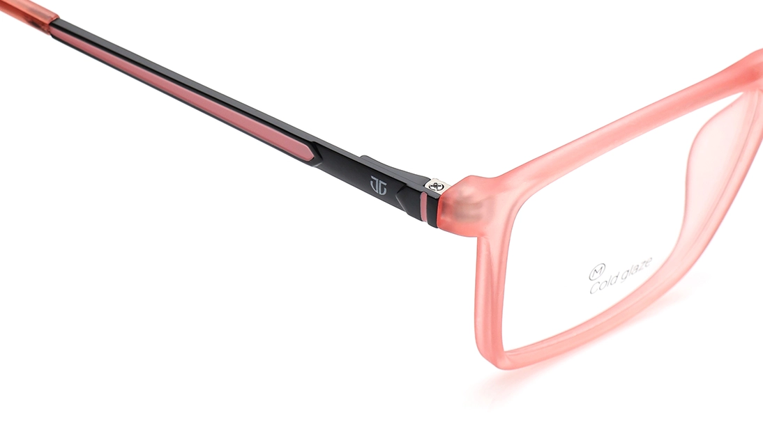 Peach Rectangle Eyeglasses for Men