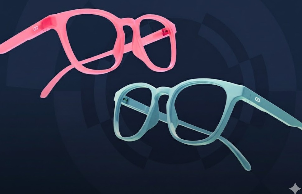 Peach Rectangle Eyeglasses for Men