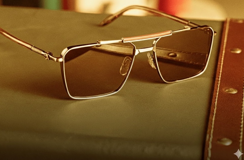 Grey Rectangle Sunglasses for Men