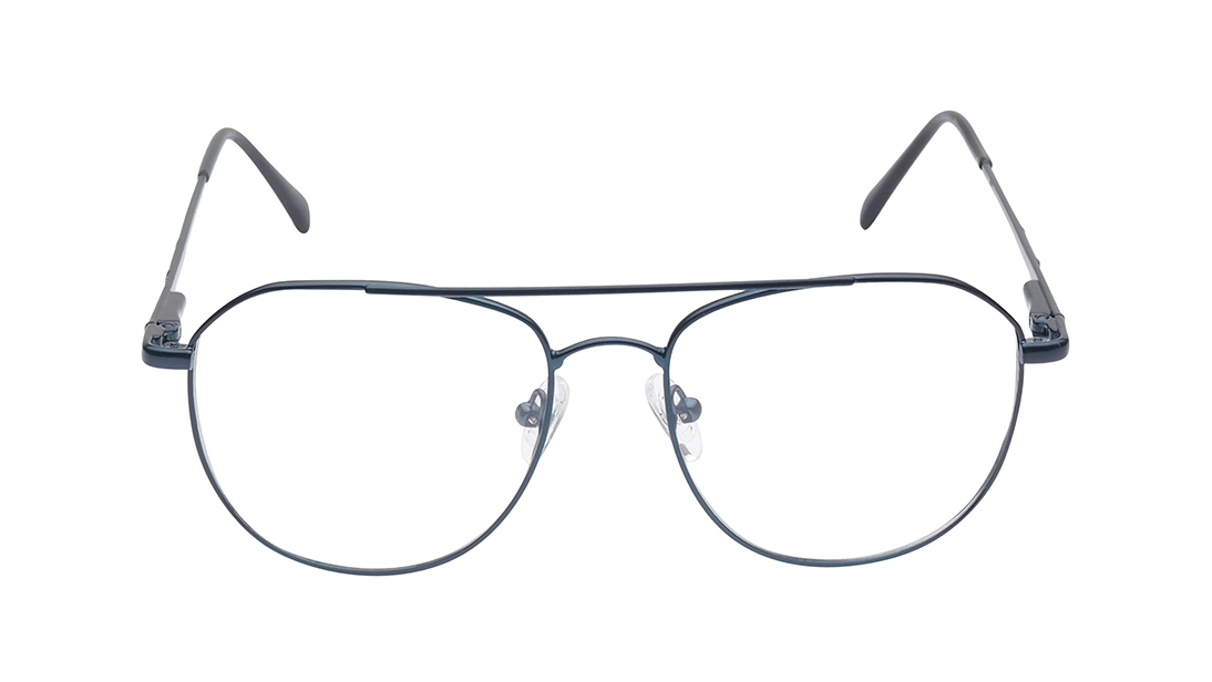 Blue Rectangle Eyeglasses for Men