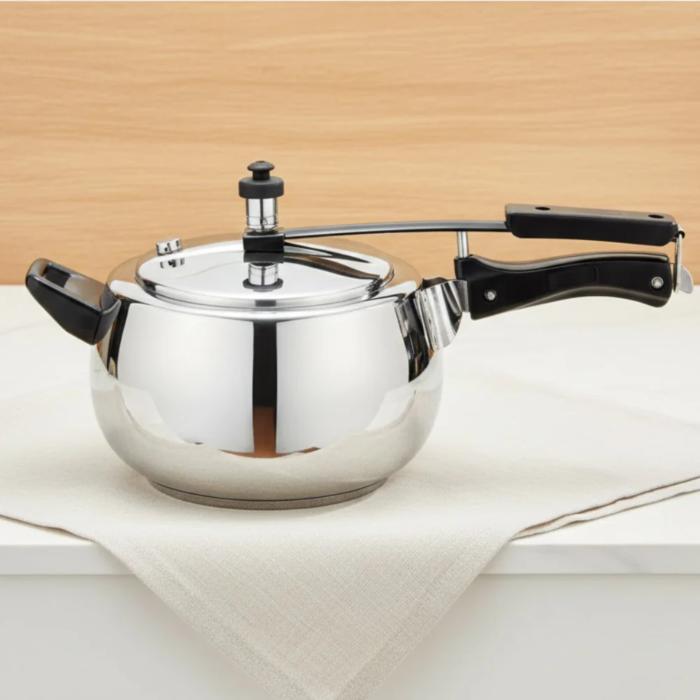 Vinod – Doniv Stainless Steel Sandwich Bottom Pressure Cooker With Inner Lid 5 Ltr (Amaze Series) – Induction Friendly