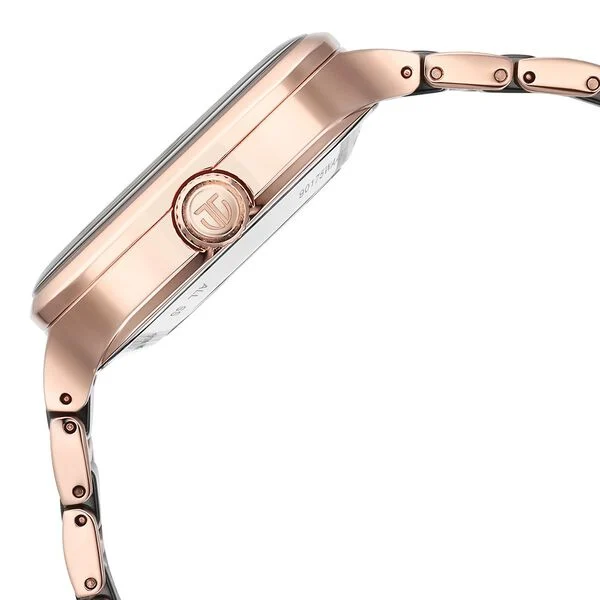 Titan Ceramic Fusion Automatic Square Black Dial Silver Dual-Toned Stainless Steel Bracelet Watch for Men